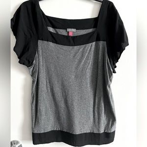 Vince Camuto Cotton Flutter Sleeve Tee